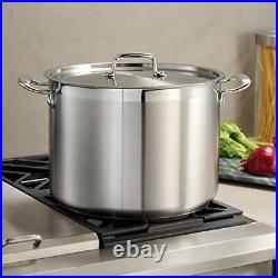 Tramontina Covered Stock Pot Gourmet Stainless Steel 16-Quart 80120/001DS
