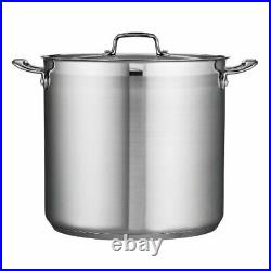 Tramontina Covered Stock Pot Gournmet Stainless Steel 20 Qt 80120/002DS