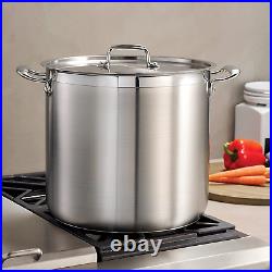 Tramontina Covered Stock Pot Gournmet Stainless Steel 20 Qt, 80120/002DS