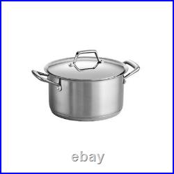 Tramontina Covered Stock Pot Stainless Steel Induction-Ready 8 Quart 80101/011DS