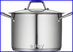 Tramontina Covered Stock Pot Stainless Steel Induction-Ready 8 Quart, 80101/011D
