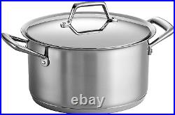 Tramontina Covered Stock Pot Stainless Steel Induction-Ready 8 Quart, 80101/011D