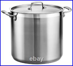 Tramontina Gourmet 20 Qt Tri-ply Base Stainless Steel Covered Stock Pot NEW