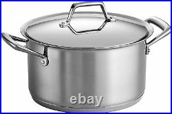 Tramontina Gourmet Prima 8 Qt Tri-ply Base Stainless Steel Covered Stock Pot NEW
