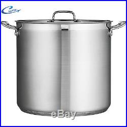 Tramontina Gourmet Stainless Steel Tri-Ply 24-Quart Lid Covered Stock Pot