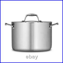 Tramontina Kitchenware 9 H x 10 W x 13 D 8 qt Stainless Steel Stock Pot + Lid
