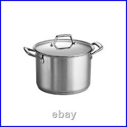 Tramontina Prima Covered Stock Pot Stainless Steel 12 Quart 80101/012DS