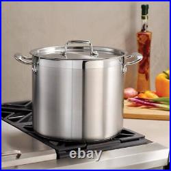 Tramontina Stock Pot 10.125X10.75X14.375 Gourmet 12-Qt Stainless Steel WithLid