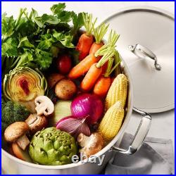 Tramontina Stock Pot Lid 12 Qt Stainless Steel Tri-Ply Induction Ready Oven Safe