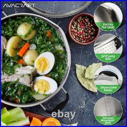 Tri-Ply Stainless Steel 6QT Stockpot with Glass Lid & Side Spouts