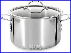Tri-Ply Stainless Steel 8-Quart Stock Pot with Cover