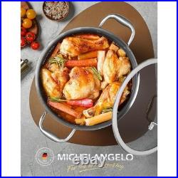 Tri-Ply Stainless Steel 8 Quart Stockpot Honeycomb Interior Glass Lid Oven Safe