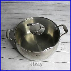 Tupperware Chef Series 12 Qt Stock Pot Dutch Oven Stainless Steel Glass Cover