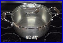 Tupperware Chef Series 8Qt 7.6L Stainless Steel Stock Pot Dutch Oven & Glass Lid