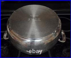 Tupperware Chef Series 8Qt 7.6L Stainless Steel Stock Pot Dutch Oven & Glass Lid
