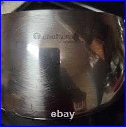Tupperware Chef Series 8Qt 7.6L Stainless Steel Stock Pot Dutch Oven & Glass Lid