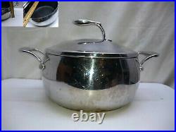 Tupperware Chef Series Stainless Non Stick 6 Qt Stockpot Dutch Oven Roaster Lid
