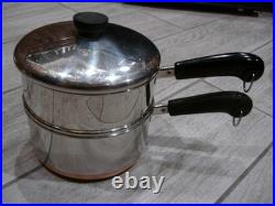 USA MADE REVERE WARE Copper Bottom 21 Pc. Cookware Set Pot & Pans GORGEOUS