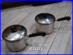 USA MADE REVERE WARE Copper Bottom 21 Pc. Cookware Set Pot & Pans GORGEOUS