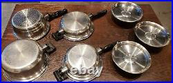 USA Made 7 Piece Kitchen Gold 7-ply Magnetic Induction Core Stainless Cookware