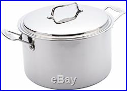 USA Pan 1520CW-1 Cookware 5-Ply Stainless Steel 8 Quart Stock Pot with Cover, Ov