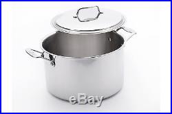 USA Pan 5-Ply Stainless Steel 8 qt. Stock Pot withLid