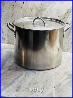 Unbranded Used Heavy Duty Stock Pot Stainless Steel 24L
