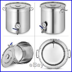 VEVOR Stainless Steel Home Brew Kettle Brewing Stock Pot Beer Wine Set