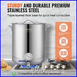 VEVOR Stainless Steel Home Brew Kettle Set 16Gal Beer Stock Pot with Accessories