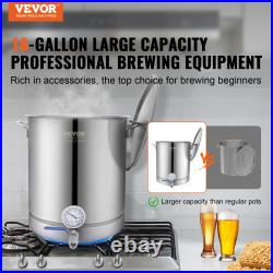 VEVOR Stainless Steel Home Brew Kettle Set 5/16 Gal Thermometer Beer Stock Pot