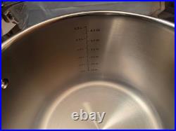 VIKING FABULOUS 3 PLY STAINLESS STEEL 8 QT STOCK POT WithSTRAINER -STEAMER -PASTA