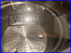 VIKING FABULOUS 3 PLY STAINLESS STEEL 8 QT STOCK POT WithSTRAINER -STEAMER -PASTA