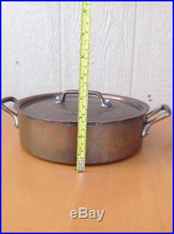 VILLEDIEU CVD France Copper Stew Pan Pot Stainless Steel Lining With Lid