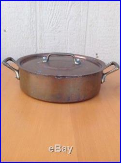VILLEDIEU CVD France Copper Stew Pan Pot Stainless Steel Lining With Lid