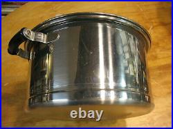 VINTAGE LIFETIME STAINLESS STEEL 6 QT 3 PIECE STOCK POT 1950's LIKE NEW