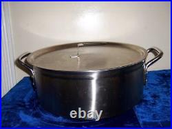 VOLLRATH STAINLESS STEEL 15QT LIDDED STOCK POT No 7 761 WithINSERT STRAINER 14 3/4