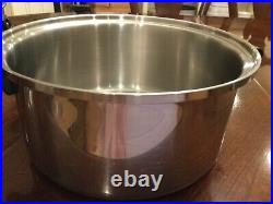 VTG AMWAY QUEEN 5 qt Stock Pot 18/8 3Ply Stainless Steel Waterless cookware USA