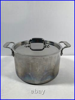 VTG All-Clad Stainless Steel 4 4.5 qt Stock Pot Sauce Pan with Lid USED