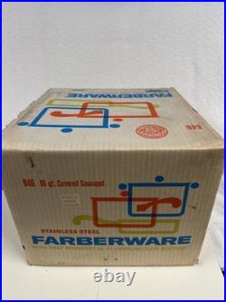 VTG Farberware 16 Qt Aluminum Clad Stainless Steel Saucepot, Lid, NOS Box #846 US
