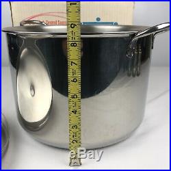 VTG Farberware Aluminum Clad Stainless Steel 16 Qt Quart Sauce Pot & Lid with Box