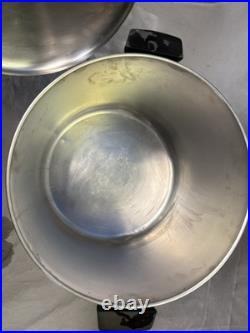 VTG Revere Ware 1801 copper bottom stock pot 20 QT