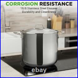 Versatile 15-Qt Stock Pot Safe for Stovetop & Oven Use