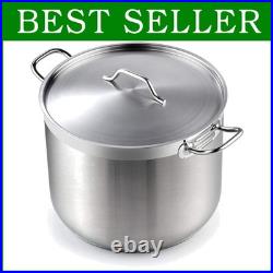 Versatile 30 Qt Stainless Steel Pot with Lid