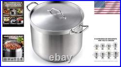 Versatile 30 Qt Stainless Steel Pot with Lid