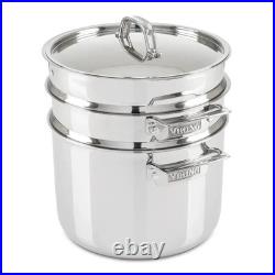 Vi king 3-Ply 8 Qt Stainless Steel Pot with Lid 4 Piece set, 40136008