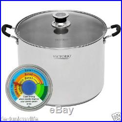 Victorio Stainless Steel Multi-Use Canner Steam Bath Stock Pot 20 Quart VKP1130