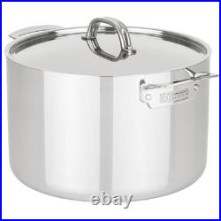 Viking 12 Quart Stainless Steel Stock Pot with Lid Induction Oven Dishwasher