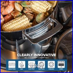 Viking 12 Quart Stainless Steel Stock Pot with Lid Induction Oven Dishwasher