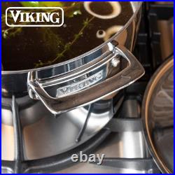Viking 12 Quart Stainless Steel Stock Pot with Lid Induction Oven Dishwasher