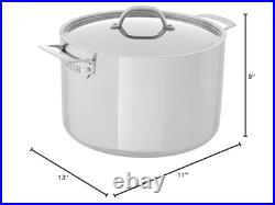 Viking 12 Quart Stainless Steel Stock Pot with Lid Induction Oven Dishwasher